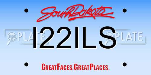 I22ILS South Dakota License Plate