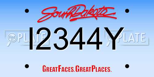 I2344Y South Dakota License Plate