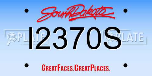 I2370S South Dakota License Plate