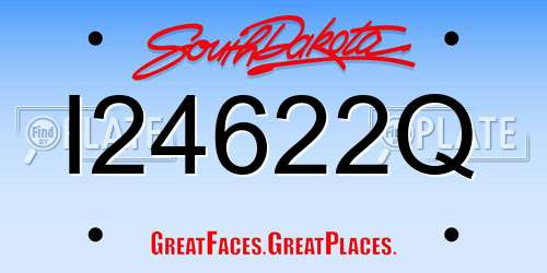 I24622Q South Dakota License Plate
