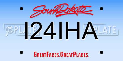 I24IHA South Dakota License Plate