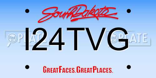 I24TVG South Dakota License Plate