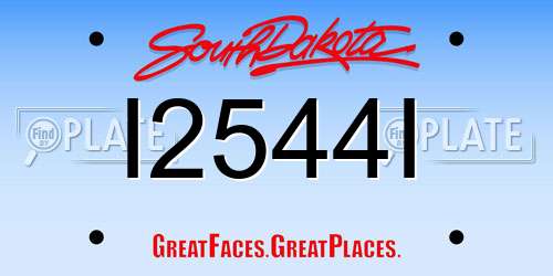 I2544I South Dakota License Plate