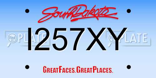 I257XY South Dakota License Plate