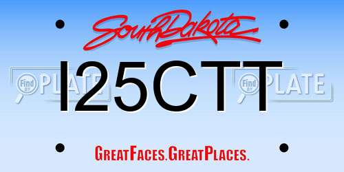 I25CTT South Dakota License Plate
