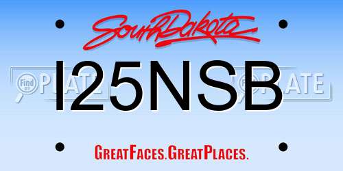 I25NSB South Dakota License Plate