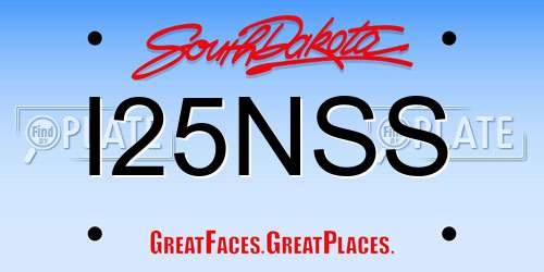 I25NSS South Dakota License Plate