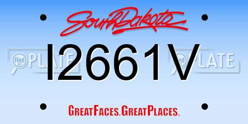 I2661V South Dakota License Plate