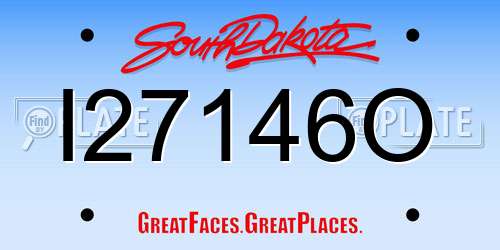 I27146O South Dakota License Plate