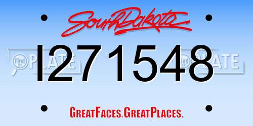 I271548 South Dakota License Plate
