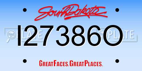 I27386O South Dakota License Plate