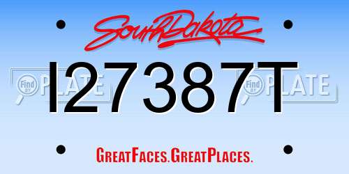 I27387T South Dakota License Plate