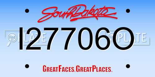 I27706O South Dakota License Plate
