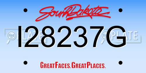 I28237G South Dakota License Plate