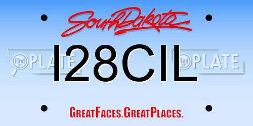 I28CIL South Dakota License Plate