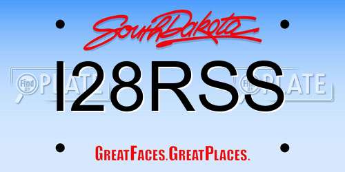 I28RSS South Dakota License Plate