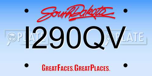 I290QV South Dakota License Plate