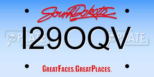 I29OQV South Dakota License Plate
