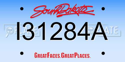 I31284A South Dakota License Plate