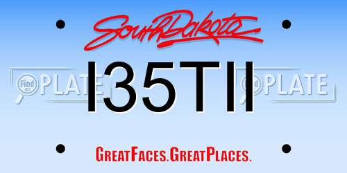 I35TII South Dakota License Plate