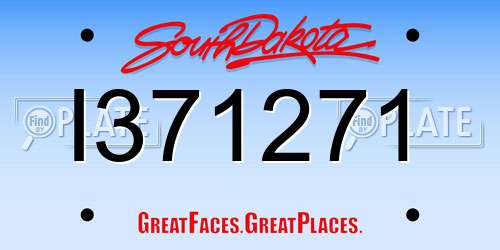 I371271 South Dakota License Plate