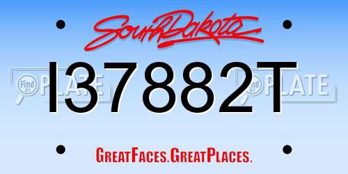 I37882T South Dakota License Plate