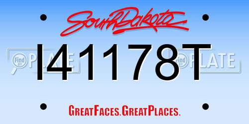 I41178T South Dakota License Plate