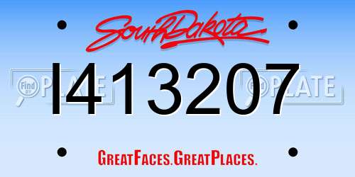 I413207 South Dakota License Plate