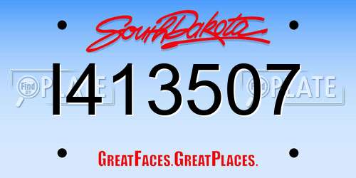 I413507 South Dakota License Plate