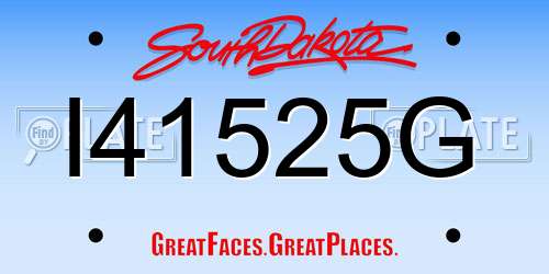 I41525G South Dakota License Plate