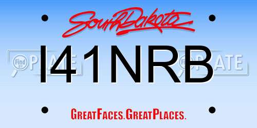 I41NRB South Dakota License Plate