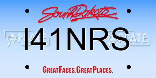 I41NRS South Dakota License Plate