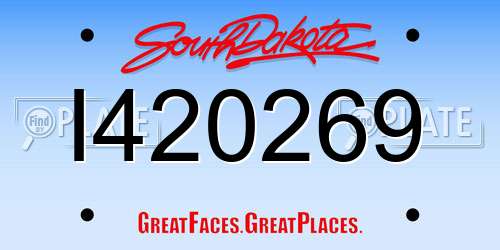 I420269 South Dakota License Plate