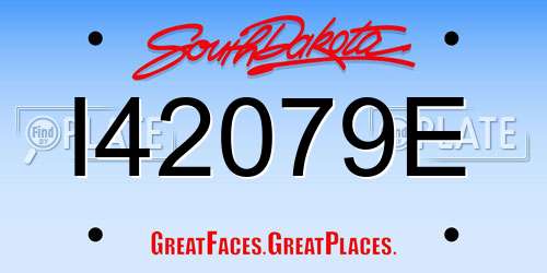 I42079E South Dakota License Plate