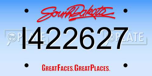 I422627 South Dakota License Plate