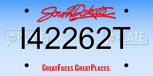 I42262T South Dakota License Plate