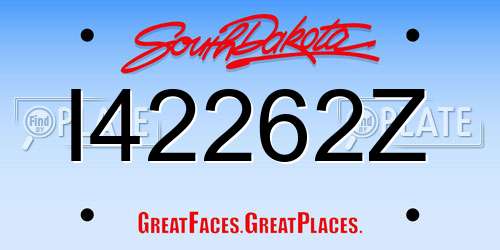 I42262Z South Dakota License Plate