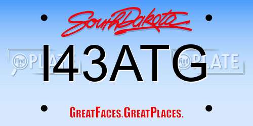 I43ATG South Dakota License Plate