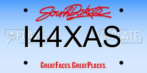 I44XAS South Dakota License Plate