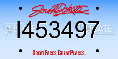 I453497 South Dakota License Plate