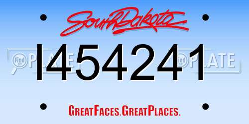I454241 South Dakota License Plate