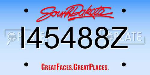 I45488Z South Dakota License Plate