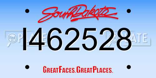 I462528 South Dakota License Plate