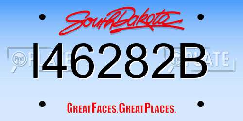I46282B South Dakota License Plate