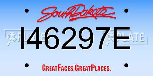 I46297E South Dakota License Plate