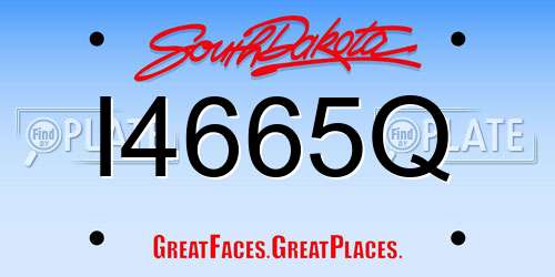 I4665Q South Dakota License Plate