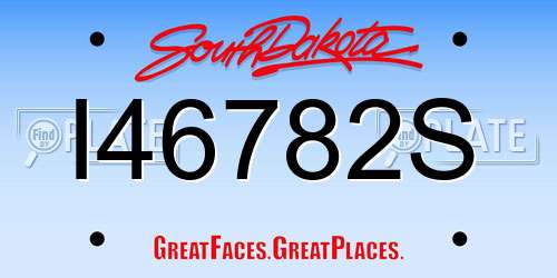 I46782S South Dakota License Plate