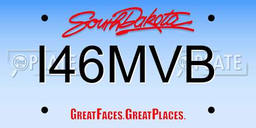 I46MVB South Dakota License Plate