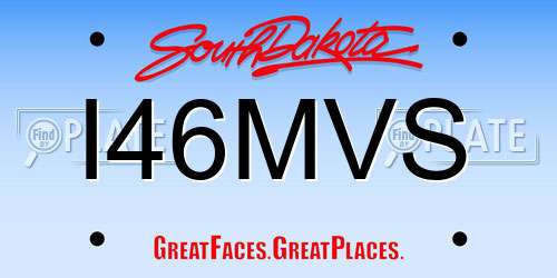 I46MVS South Dakota License Plate