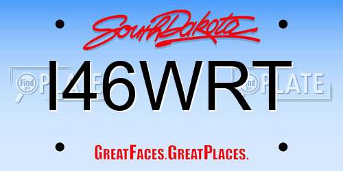 I46WRT South Dakota License Plate